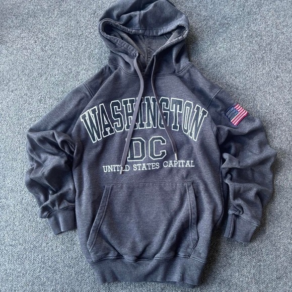 Anwa Other - Washington DC Embroidered Hoodie Size Medium USA Tourist Graphic Pullover